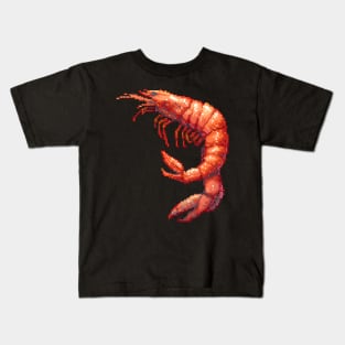 Pixel Shrimp Kids T-Shirt